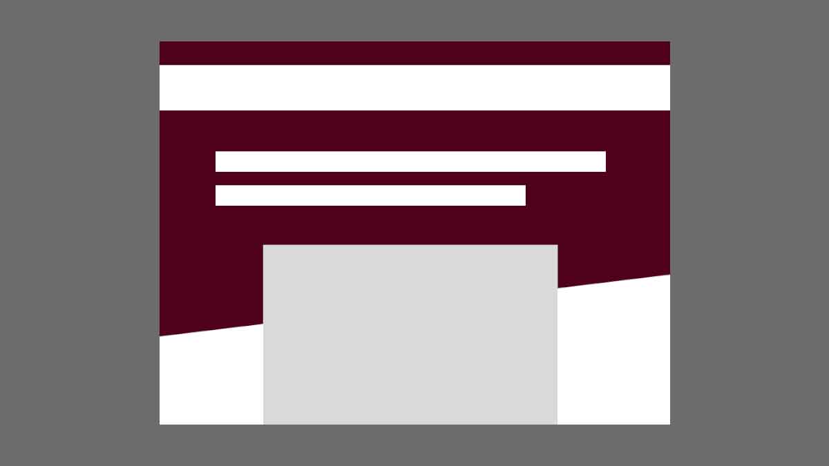 A blank Aggie UX mockup of a featured news story page