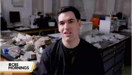 Dr. Tice speaks about ancient life on Mars for the television news