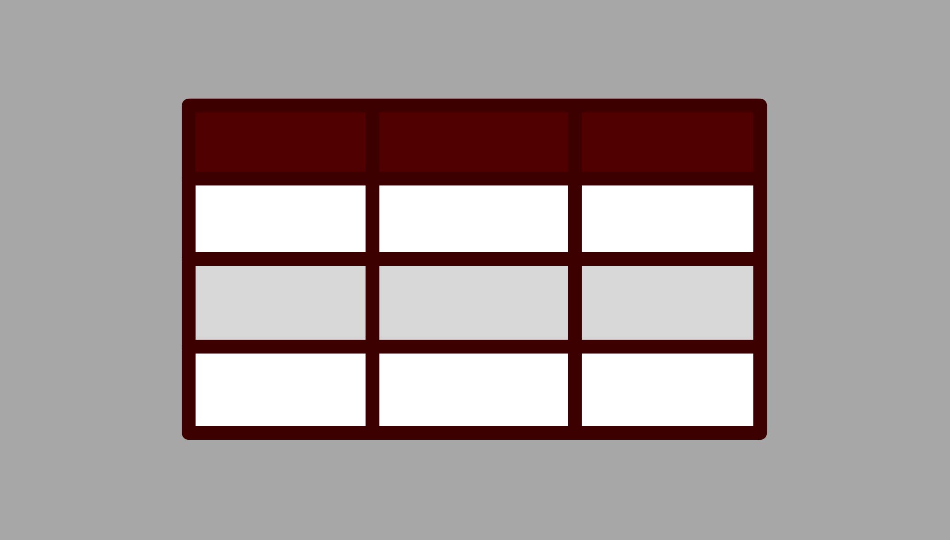 A vector graphic of a table